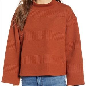 Leith Rust Cowl Neck Sweater